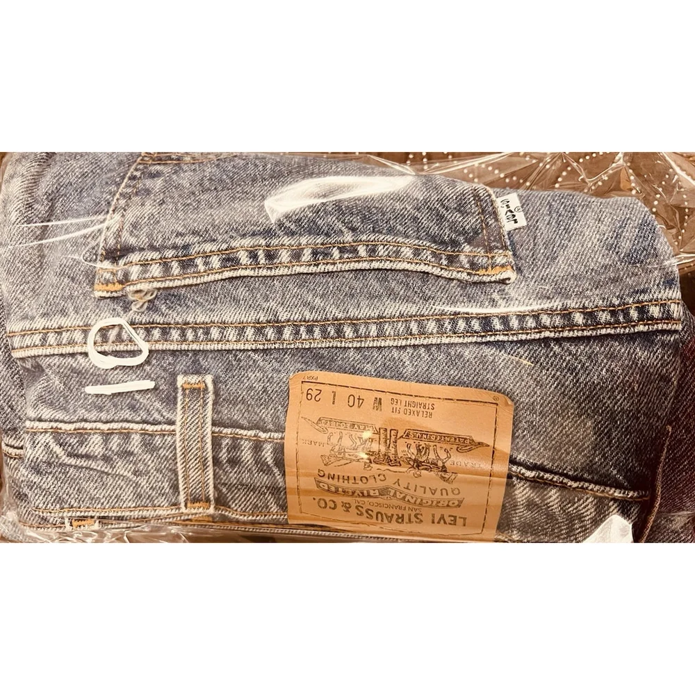 VTG 90s 1997 LEVIS LEVI’S USA‎ Mens 40 x 29 White Tan Jeans Denim Pants